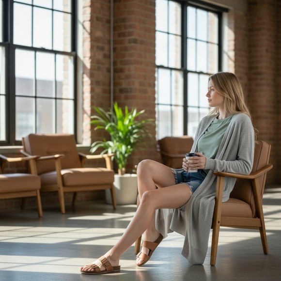 Allison Joy Gray Knit Duster Cardigan - Picture 8 of 8